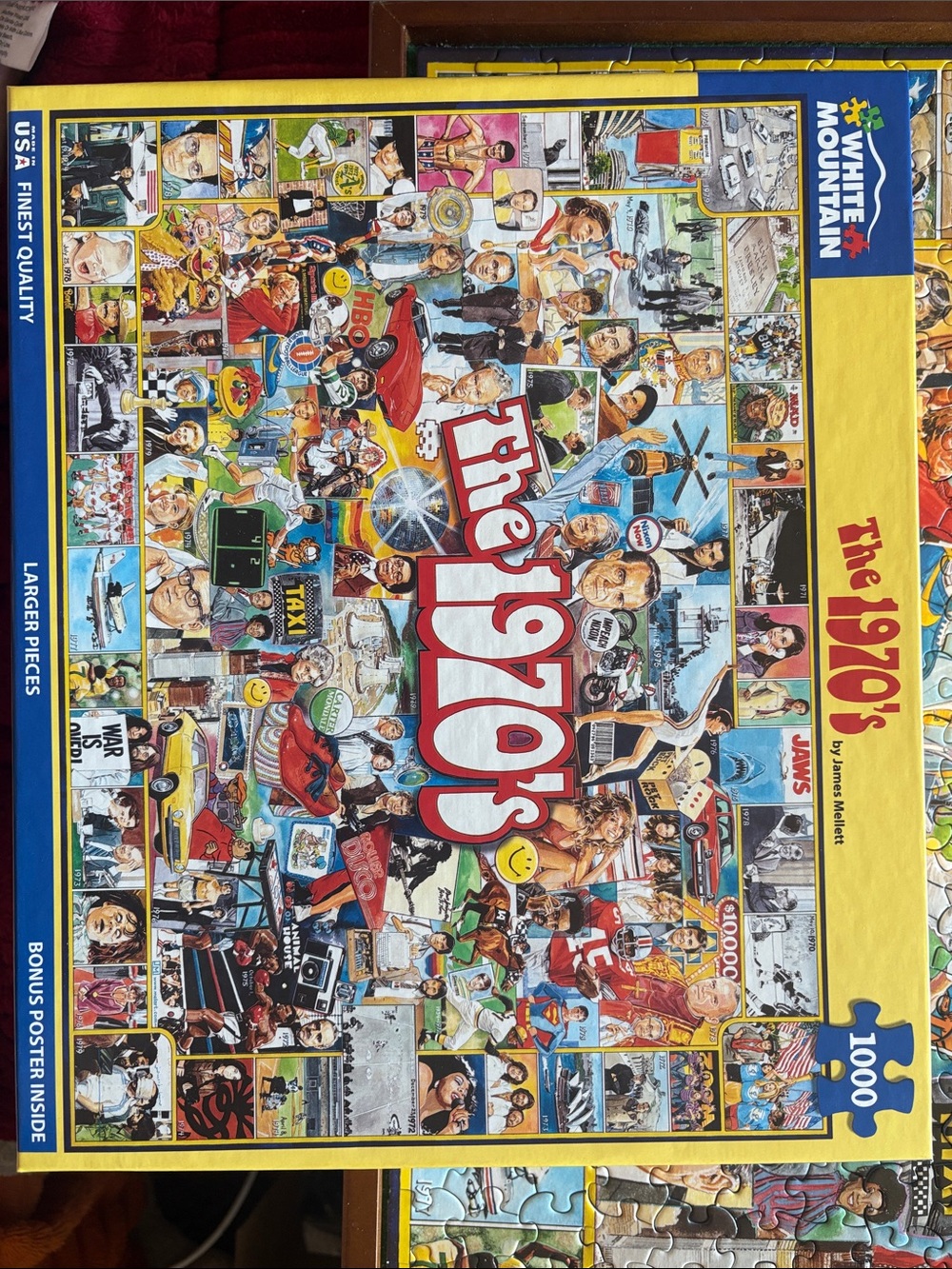 White Mountain Puzzle "The 1970s" – Bright Multi-Color Collage 1000 Pieces